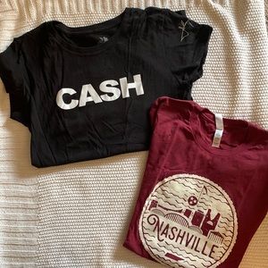 Nashville T-shirts- Johnny Cash Museum & city skyline